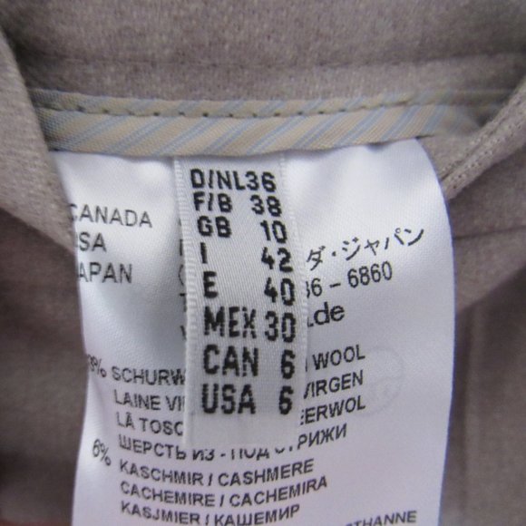 LAUREL Women Beige Super Soft Wool Blend Pants Sz 6 - Picture 2 of 8